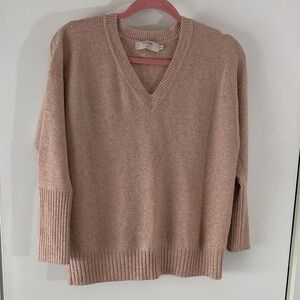 Cream Brand Women's V-Neck Sweater in Soft Pink